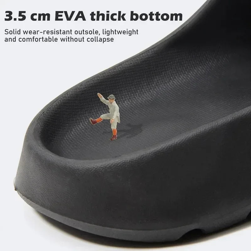 Women Summer Coconut Slippers Cloud Thick-soled Sandals Soft Bottom Beach EVA Slides Fashion Home Slippers Bathroom slippers