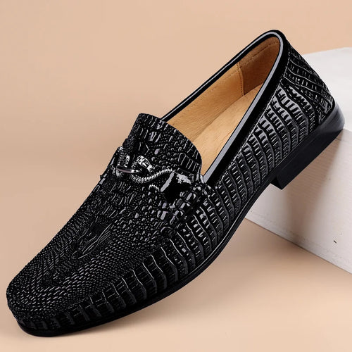 Genuine Leather Men Casual Shoes Luxury Brand Walking Business Shoe Outdoor Footwear Slip on Loafers Handmade Formal Dress Shoes