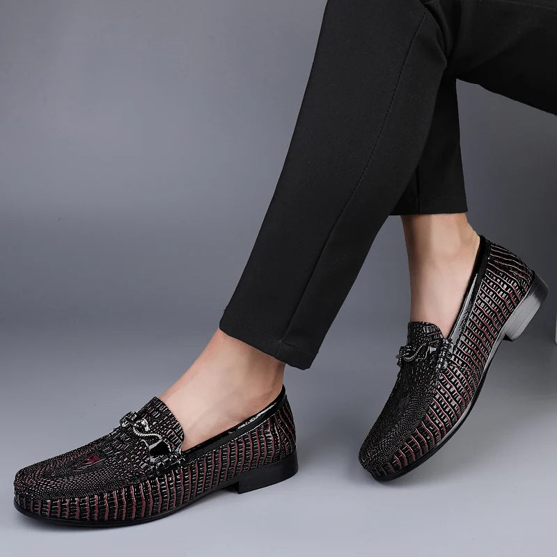 Genuine Leather Men Casual Shoes Luxury Brand Walking Business Shoe Outdoor Footwear Slip on Loafers Handmade Formal Dress Shoes
