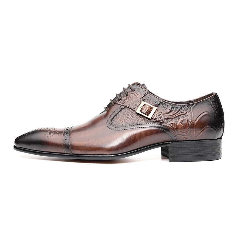 Luxury Business High-end Leather Shoes Men Oxford Shoes Elegant Formal Genuine Leather Dress Shoes European Style Men Shoes