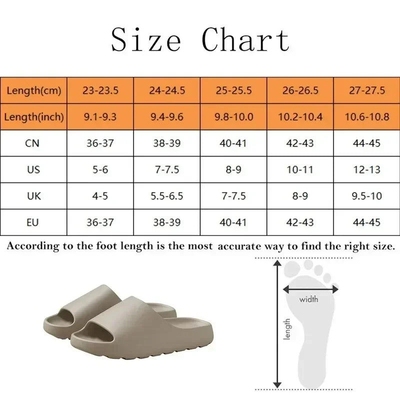 Women Summer Coconut Slippers Cloud Thick-soled Sandals Soft Bottom Beach EVA Slides Fashion Home Slippers Bathroom slippers