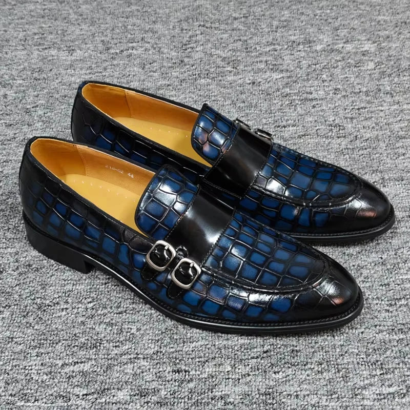 Fashion Leather Buckle Penny Loafers Shoes for Men High Quality Dress Shoe Handmade Daily Casual Shoe Business work Life Wear