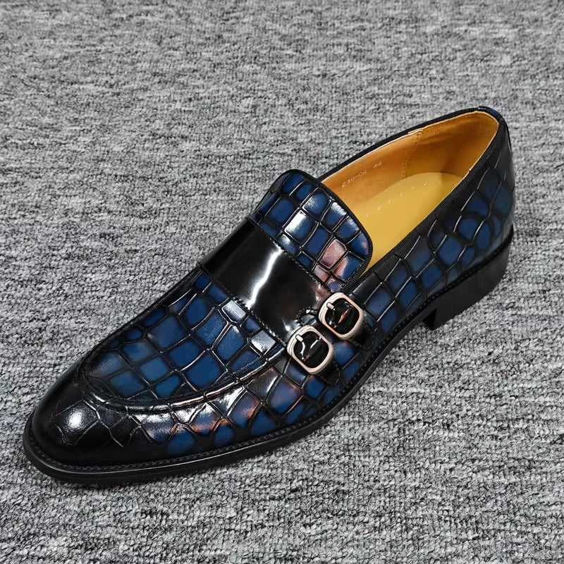 Fashion Leather Buckle Penny Loafers Shoes for Men High Quality Dress Shoe Handmade Daily Casual Shoe Business work Life Wear