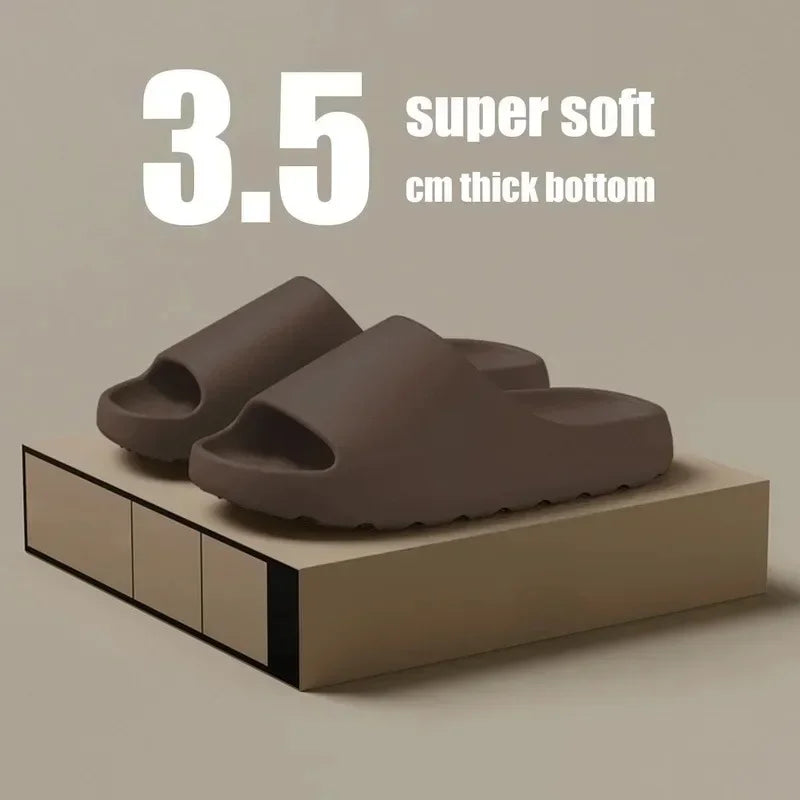 Women Summer Coconut Slippers Cloud Thick-soled Sandals Soft Bottom Beach EVA Slides Fashion Home Slippers Bathroom slippers