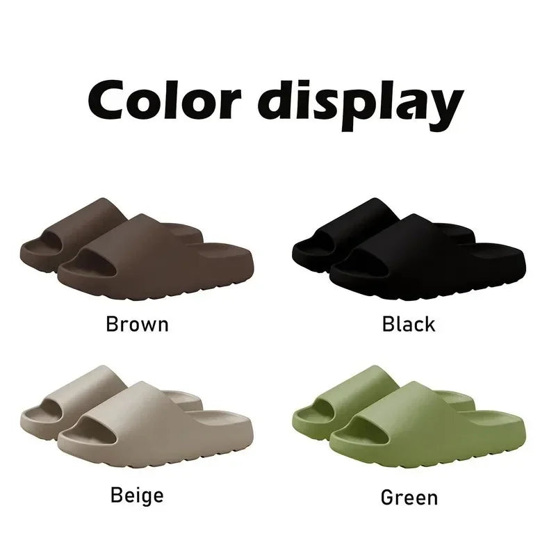 Women Summer Coconut Slippers Cloud Thick-soled Sandals Soft Bottom Beach EVA Slides Fashion Home Slippers Bathroom slippers
