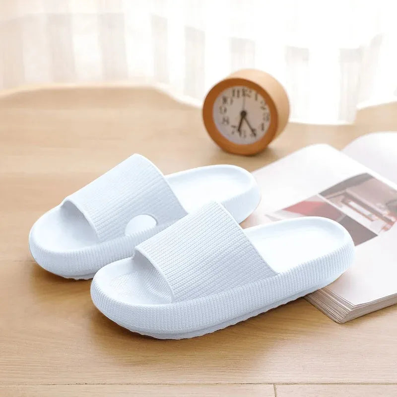 Women Thick Platform Cloud Slippers Summer Beach Eva Soft Sole Slide Sandals Leisure Men Ladies Indoor Bathroom Anti-slip Shoes