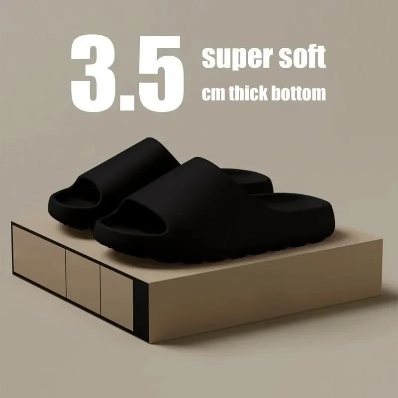 Women Summer Coconut Slippers Cloud Thick-soled Sandals Soft Bottom Beach EVA Slides Fashion Home Slippers Bathroom slippers