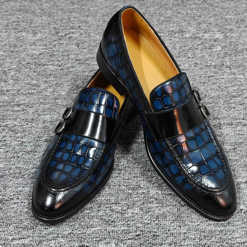 Fashion Leather Buckle Penny Loafers Shoes for Men High Quality Dress Shoe Handmade Daily Casual Shoe Business work Life Wear