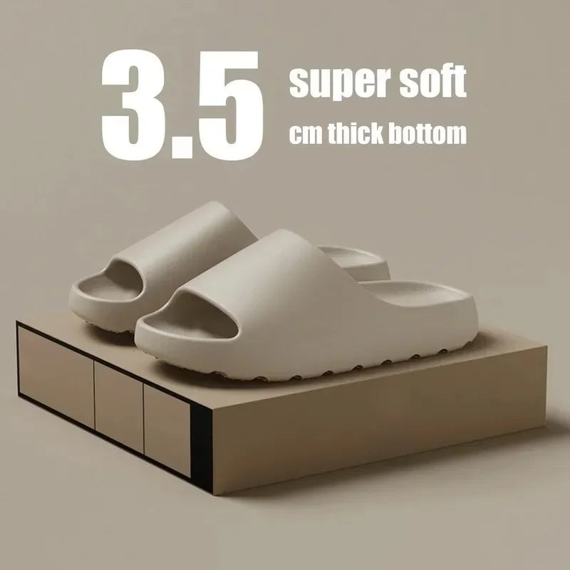 Women Summer Coconut Slippers Cloud Thick-soled Sandals Soft Bottom Beach EVA Slides Fashion Home Slippers Bathroom slippers