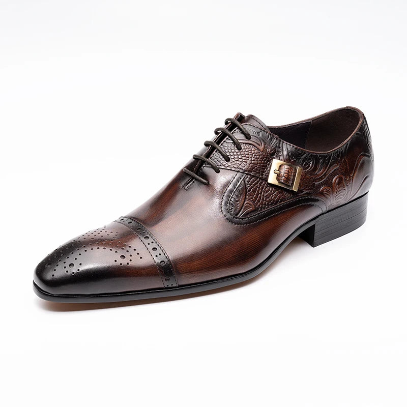 Luxury Business High-end Leather Shoes Men Oxford Shoes Elegant Formal Genuine Leather Dress Shoes European Style Men Shoes