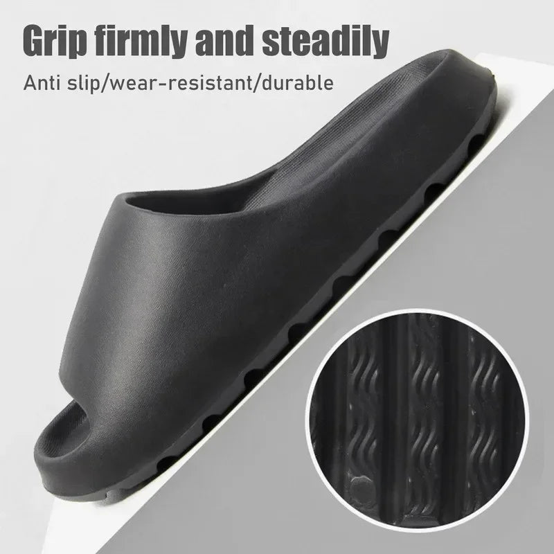 Women Summer Coconut Slippers Cloud Thick-soled Sandals Soft Bottom Beach EVA Slides Fashion Home Slippers Bathroom slippers