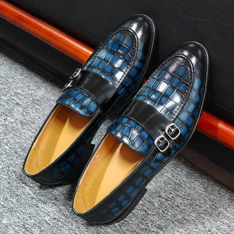Fashion Leather Buckle Penny Loafers Shoes for Men High Quality Dress Shoe Handmade Daily Casual Shoe Business work Life Wear