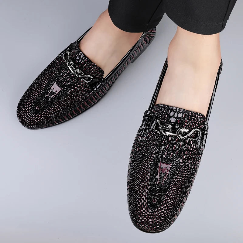 Genuine Leather Men Casual Shoes Luxury Brand Walking Business Shoe Outdoor Footwear Slip on Loafers Handmade Formal Dress Shoes